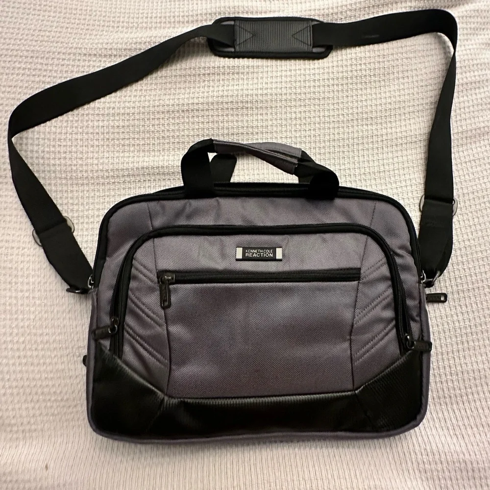 Kenneth Cole Messenger Bag- Gunmetal Gray